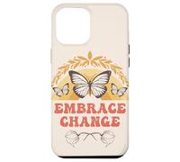 Custodia per iPhone 12 Pro Max Embrace Butterfly Change, motivo floreale arcobaleno vintage