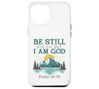 Custodia per iPhone 12 Pro Max Essere fermo e sapere - Salmo 46:10 Retro Mountain Christian