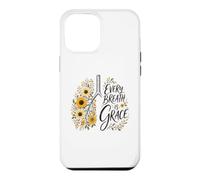 Custodia per iPhone 12 Pro Max Every Breath Is Grace Boho Floral Lungs Autunno Girasoli