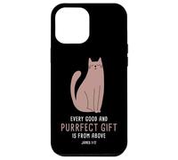 Custodia per iPhone 12 Pro Max Every Good & Purrfect (Gift) is From Above - James 1:17 Cat