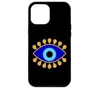 Custodia per iPhone 12 Pro Max Evil Eye in Blue Golden Nazar Protezione come Boho Spiritual