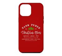 Custodia per iPhone 12 Pro Max Farm Fresh Xmas Tree, Pine Retro Vintage Graphic Christmas