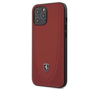 Custodia per iPhone 12 Pro Max Ferrari Off Track traforata rossa