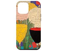 Custodia per iPhone 12 Pro Max Fiori e Calici di Vino Un Brindisi al Colore e alla Vita