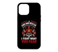 Custodia per iPhone 12 Pro Max Fire and Rescue I Fight What You Fear Brave Firefighter