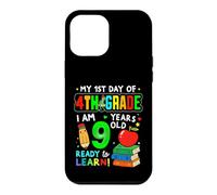 Custodia per iPhone 12 Pro Max First Day of Fourth Grade My 1st Day of 4th Grade Girls Boys