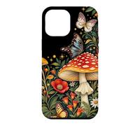 Custodia per iPhone 12 Pro Max Flora di funghi Amanita botanici vintage