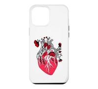 Custodia per iPhone 12 Pro Max Floral Human Heart Anatomy