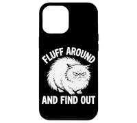 Custodia per iPhone 12 Pro Max Fluff Around And Discover Out Funny Angry Cat Humor Cat Amante