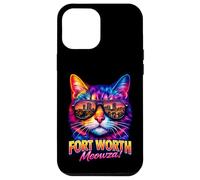 Custodia per iPhone 12 Pro Max Fort Worth Cat | Trendy Cool Hip Fun Gattino Occhiali da sole Amante