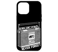 Custodia per iPhone 12 Pro Max Funny 80s Never Forget Cassette Player Geeky Audiophile Gift