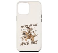 Custodia per iPhone 12 Pro Max Funny Mom Tiger Riding. Western Cowboy Mama of the Wild One