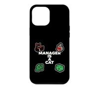 Custodia per iPhone 12 Pro Max Funny Office Humor Manager Is A Cat Feline Boss