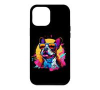 Custodia per iPhone 12 Pro Max Funny Retro Vintage Mens Womens 80s 90s Boston Terrier Lover