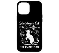 Custodia per iPhone 12 Pro Max Funny Science Schrödinger's Cat Escape Plan Funny Cat Kitten