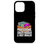 Custodia per iPhone 12 Pro Max Funny Vinyl Record Collector Crate Digger Dust Inhaler