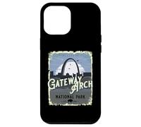 Custodia per iPhone 12 Pro Max Gateway Arch National Park Vintage Viaggi Vacanze Souvenir