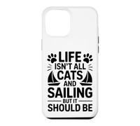 Custodia per iPhone 12 Pro Max Gatti E Vela Barca A Vela Divertente Vela