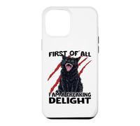 Custodia per iPhone 12 Pro Max Gatto goblin gatto nero sarcasmo zoomies gatto caos
