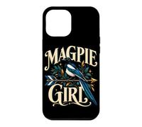 Custodia per iPhone 12 Pro Max Gazza Ragazza Corvid Bird Amante Birdwatching