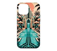 Custodia per iPhone 12 Pro Max Geometria Art Deco a bordo piscina