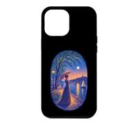 Custodia per iPhone 12 Pro Max Georges Seurat Ispirato Pointillist Moonlit Riverside Woman