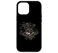 Custodia per iPhone 12 Pro Max Giradischi DJ Schema Party Design Dance Discoteca Techno Musica