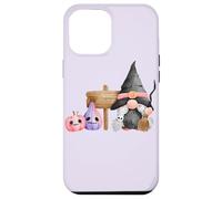 Custodia per iPhone 12 Pro Max Gnomo strega pastello Halloween zucca rosa grafica
