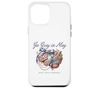 Custodia per iPhone 12 Pro Max Go Grey in May Cervello Tumor Awareness Fiocco Floreale
