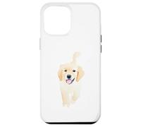 Custodia per iPhone 12 Pro Max Golden Retriever Cucciolo Acquerello Art Carino Labby Dog