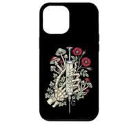 Custodia per iPhone 12 Pro Max Gothic Floral Skeleton Hand Syringe Funny Nurse