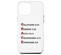 Custodia per iPhone 12 Pro Max GRACE Acrostic - 5 Christian Faith Bible Verse Scriptures