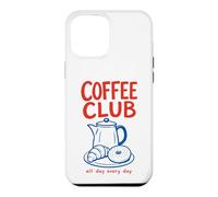 Custodia per iPhone 12 Pro Max Grafica del costume da brunch per ragazza Coffee Club Café Espresso