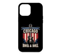 Custodia per iPhone 12 Pro Max Grafica della città della musica rock and roll di Chicago