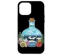 Custodia per iPhone 12 Pro Max Grafica nautica con oceano in una bottiglia con onde marine