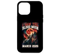 Custodia per iPhone 12 Pro Max Grafica retrò I Saw The Blood Moon 2026 Howling Wolves