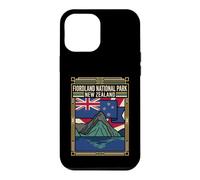 Custodia per iPhone 12 Pro Max Grafico di viaggio Fiordland National Park Nuova Zelanda bandiera