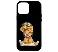 Custodia per iPhone 12 Pro Max Grandi occhiali con grafica per amanti del libro aperto per ragazza carina