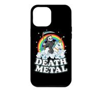 Custodia per iPhone 12 Pro Max Grim Reaper Riding Unicorn | Death Metal Pastel Goth