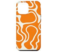 Custodia per iPhone 12 Pro Max Groovy arancione fluido astratto linea ondulata modello