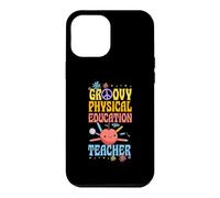 Custodia per iPhone 12 Pro Max Groovy Educazione Fisica Insegnante 60s Throwback Day Pace