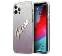 Custodia per iPhone 12 Pro Max Guess con glitter sfumati rosa