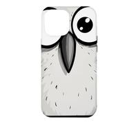 Custodia per iPhone 12 Pro Max Gufo buffo in bianco e nero con grandi occhi