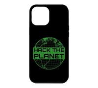 Custodia per iPhone 12 Pro Max Hack the Planet T-Shirt - Design verde per computer hacker