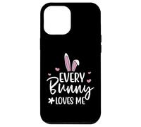 Custodia per iPhone 12 Pro Max Happy Easter Every Bunny Sign Every Bunny Loves Me Chicks