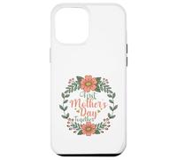 Custodia per iPhone 12 Pro Max Happy Mother's Day First Day Festa della mamma floreale