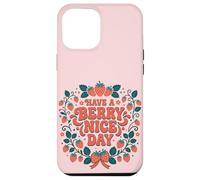 Custodia per iPhone 12 Pro Max Have A Berry Nice Day Retro Cute Strawberry Groovy Aesthetic