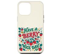 Custodia per iPhone 12 Pro Max Have A Berry Nice Day Retro Strawberry Groovy Aesthetic