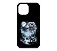 Custodia per iPhone 12 Pro Max Holland Lop Coniglio che ulula alla luna anni '90 retrò
