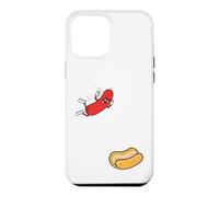 Custodia per iPhone 12 Pro Max Hot Dog che salta nel panino retrò estivo barbecue barbecue 4 luglio